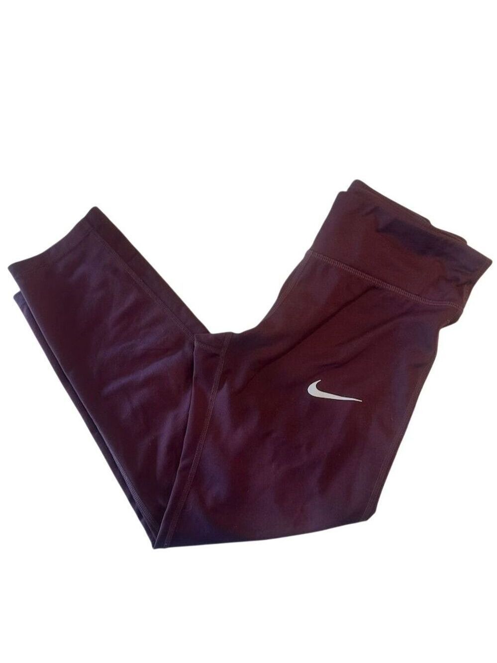 Nike Women's Dri-Fit Cropped Leggings Maroon / burgundy Size S Athletic Sports